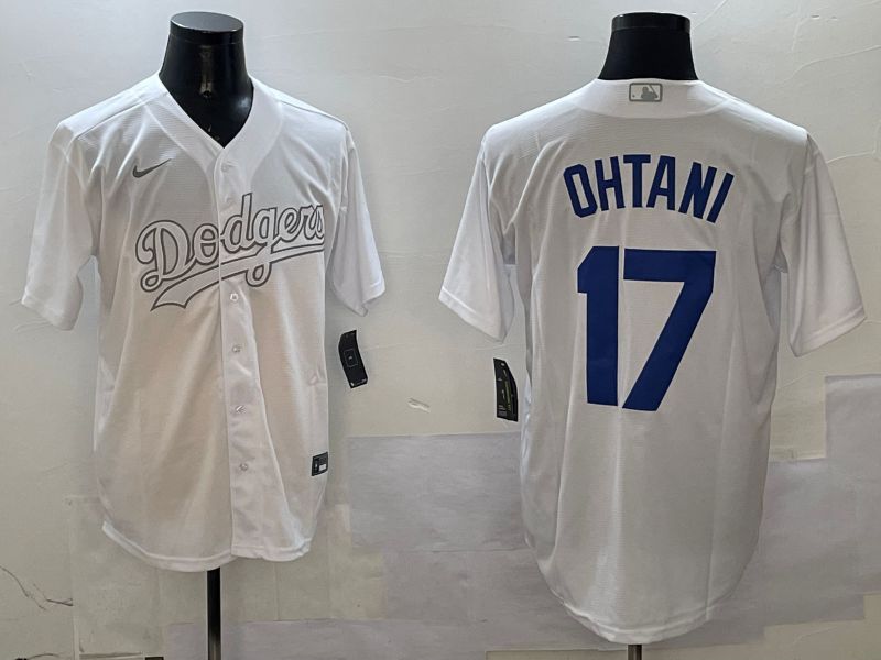 Men Los Angeles Dodgers 17 Ohtani White Fashion Edition Game 2025 Nike MLB Jersey style 1